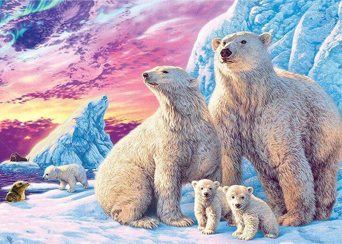 Polar Bear Diamond Painting Kit - diamond-painting-bliss.myshopify.com