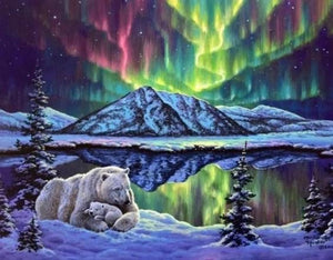 Polar Bears & Northern Lights - diamond-painting-bliss.myshopify.com