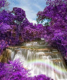 Purple Trees & Waterfall View - diamond-painting-bliss.myshopify.com