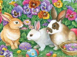 Rabbits & Flowers - diamond-painting-bliss.myshopify.com