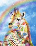 Rainbow Giraffe & Zebra Diamond Painting - diamond-painting-bliss.myshopify.com