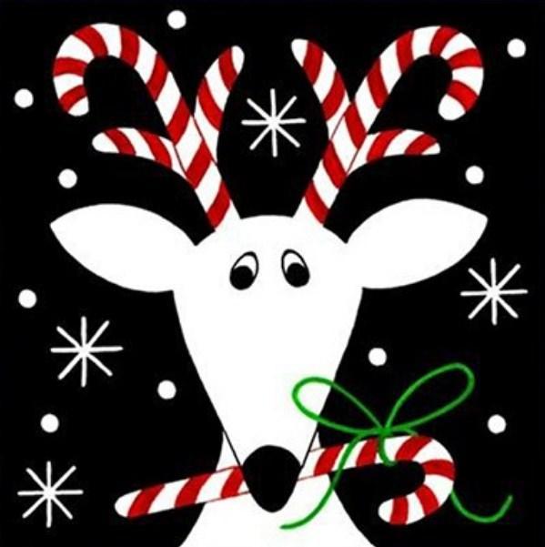 Reindeer Christmas Card - diamond-painting-bliss.myshopify.com
