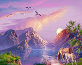 River & Mountains Landscape - diamond-painting-bliss.myshopify.com