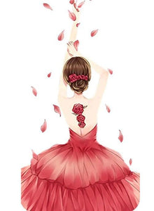 Rose Girl - Paint by Diamonds - diamond-painting-bliss.myshopify.com