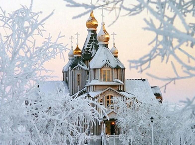 Russian Orthodox Church Winter - diamond-painting-bliss.myshopify.com