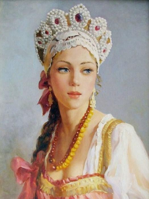 Russian Woman Diamond Painting Kit - diamond-painting-bliss.myshopify.com