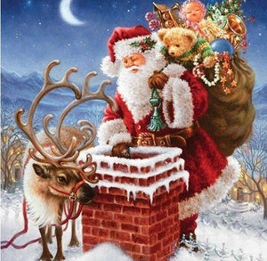Santa Claus giving Christmas Gifts - diamond-painting-bliss.myshopify.com