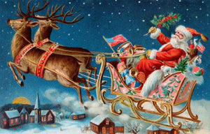 Santa Claus on his Flying Cart - diamond-painting-bliss.myshopify.com