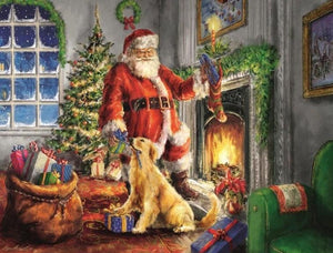 Santa, Gifts & Dog - diamond-painting-bliss.myshopify.com