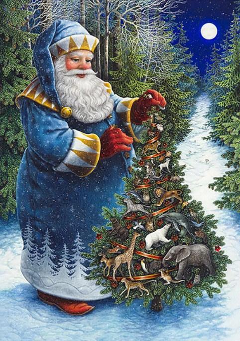 Santa's Christmas Tree Diamond Painting - diamond-painting-bliss.myshopify.com