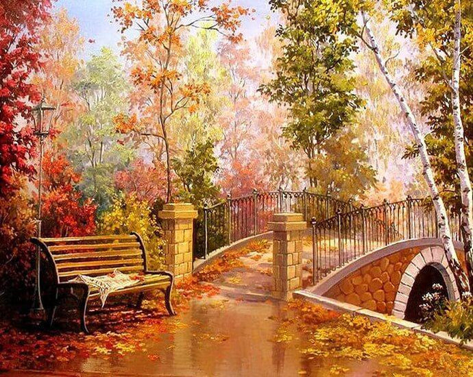 Scenic Bridge Diamond Painting - diamond-painting-bliss.myshopify.com