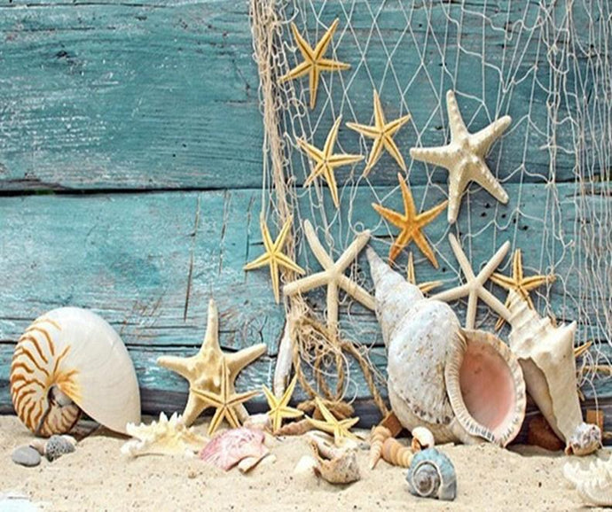 Sea Shells Diamond Painting Kit - diamond-painting-bliss.myshopify.com