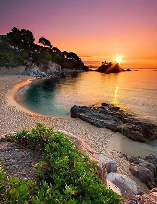 Sea Side Sunset Landscape - diamond-painting-bliss.myshopify.com