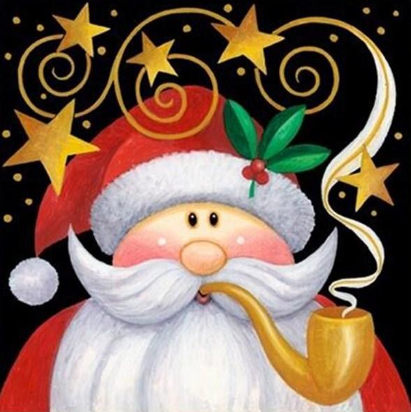 Smoker Santa Christmas Card - diamond-painting-bliss.myshopify.com