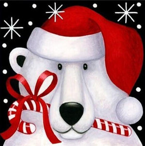 Snow Bear Christmas Card - diamond-painting-bliss.myshopify.com