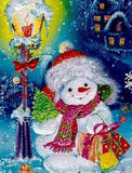 Snowman Celebrating Christmas - diamond-painting-bliss.myshopify.com