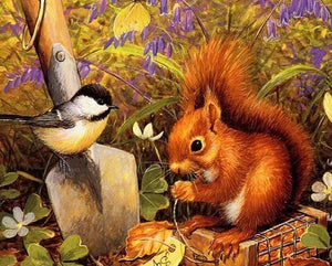 Squirrel & Sparrow - diamond-painting-bliss.myshopify.com