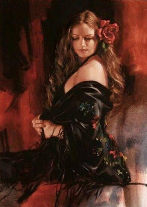 Stunning Beauty in Black - diamond-painting-bliss.myshopify.com