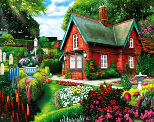 Stunning House & Blooming Garden - diamond-painting-bliss.myshopify.com