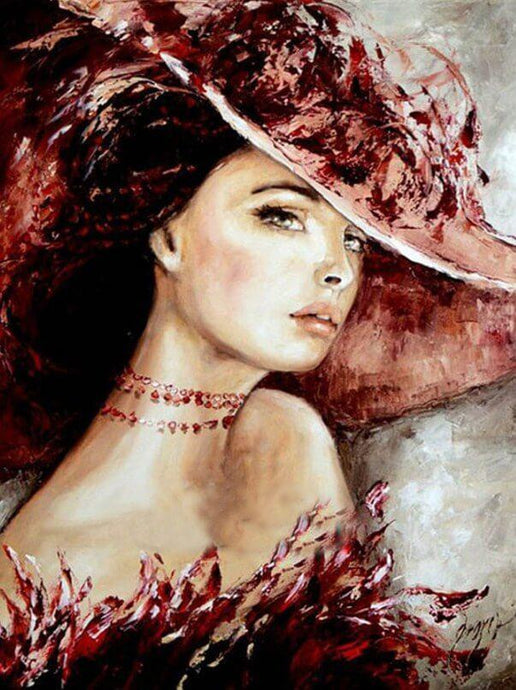 Stunning Lady Painting Kit - diamond-painting-bliss.myshopify.com