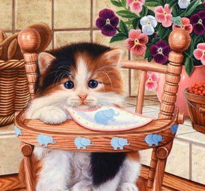 Super Cute Kitten & Flowers - diamond-painting-bliss.myshopify.com