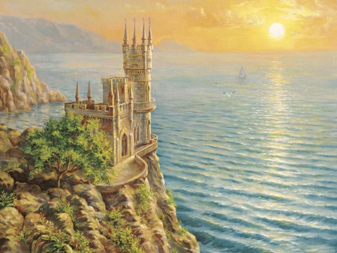 Swallow's Nest Castle Diamond Painting - diamond-painting-bliss.myshopify.com