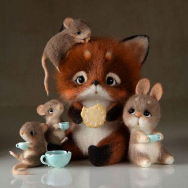 Sweet Cartoons Having Tea - diamond-painting-bliss.myshopify.com