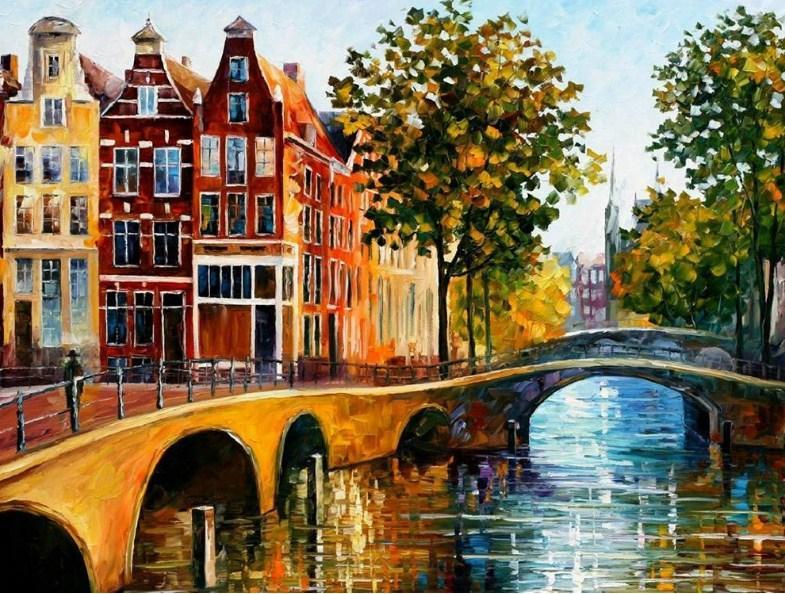 The Gateway to Amsterdam - Leonid Afremov - diamond-painting-bliss.myshopify.com