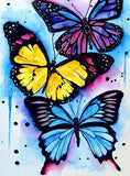 Three Colorful Butterflies Diamond Painting - diamond-painting-bliss.myshopify.com