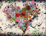 Valentine Floral Heart - diamond-painting-bliss.myshopify.com