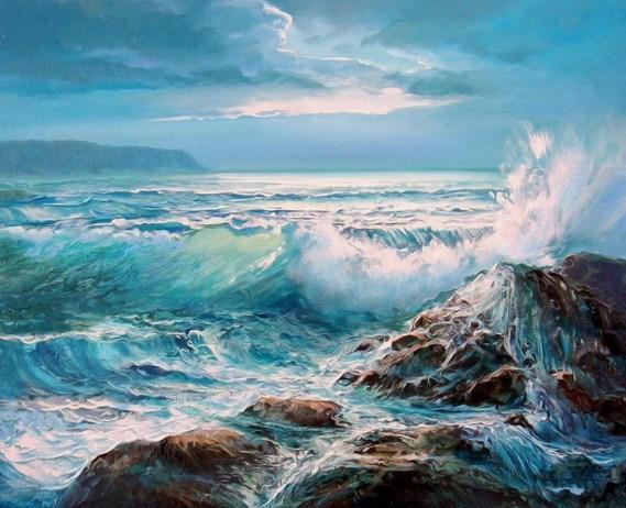 Waves Crashing on Rocks - diamond-painting-bliss.myshopify.com