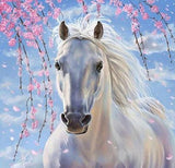White Horse Painting Kit - diamond-painting-bliss.myshopify.com