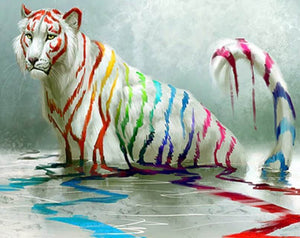 White Tiger in Colorful Paints - diamond-painting-bliss.myshopify.com