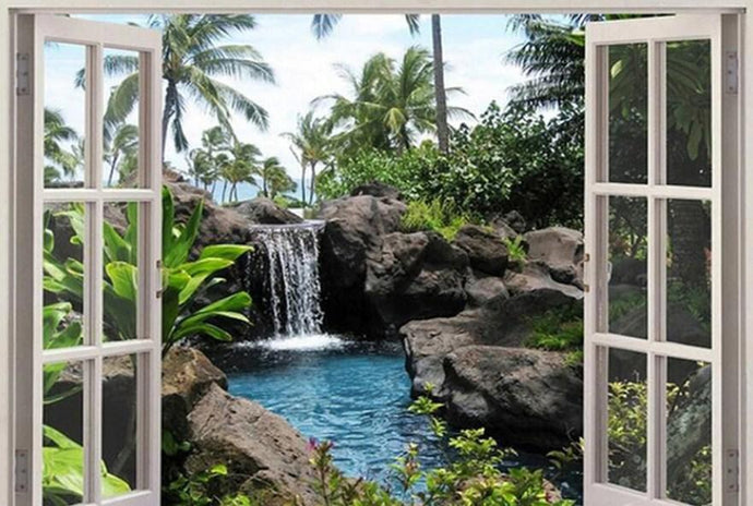 Window to the amazing Waterfall - diamond-painting-bliss.myshopify.com