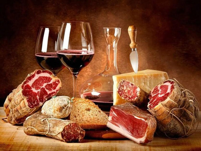 Wine, Beef & Bread Painting - diamond-painting-bliss.myshopify.com