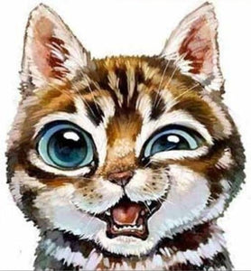 Winking Cat - Diamond Painting Kit - diamond-painting-bliss.myshopify.com