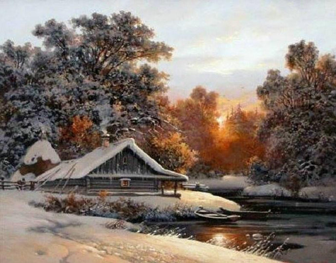 Winter Evening Diamond Painting Kit - diamond-painting-bliss.myshopify.com