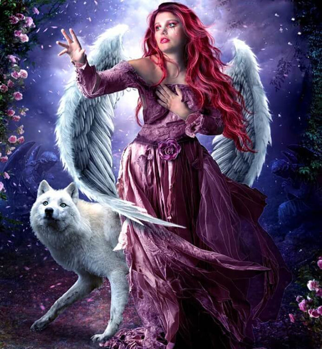Wolf & Angel Paint by Diamonds - diamond-painting-bliss.myshopify.com