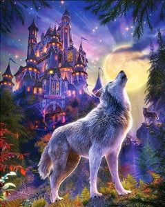 Wolf Castle Diamond Painting Kit - diamond-painting-bliss.myshopify.com