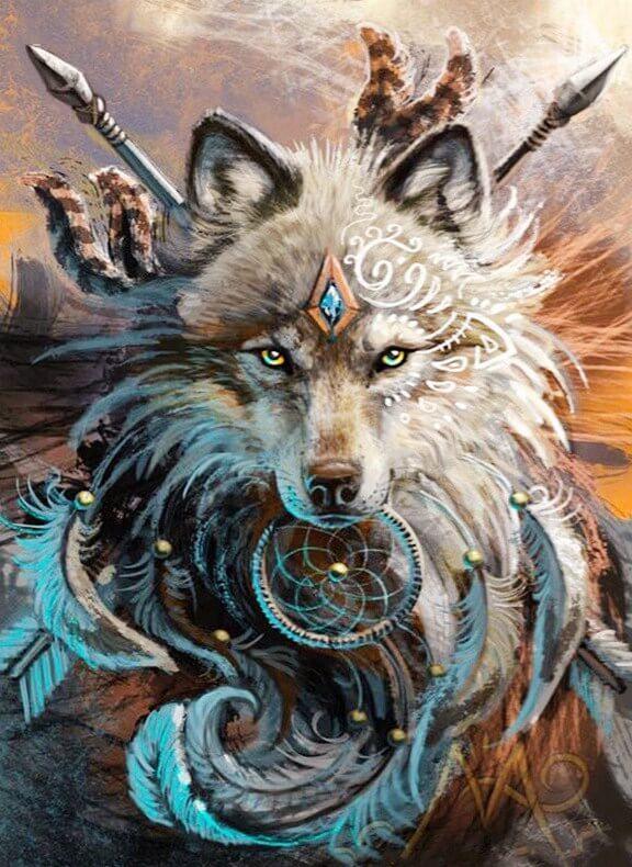 Wolf Warrior DIY Painting – Diamond Painting Bliss