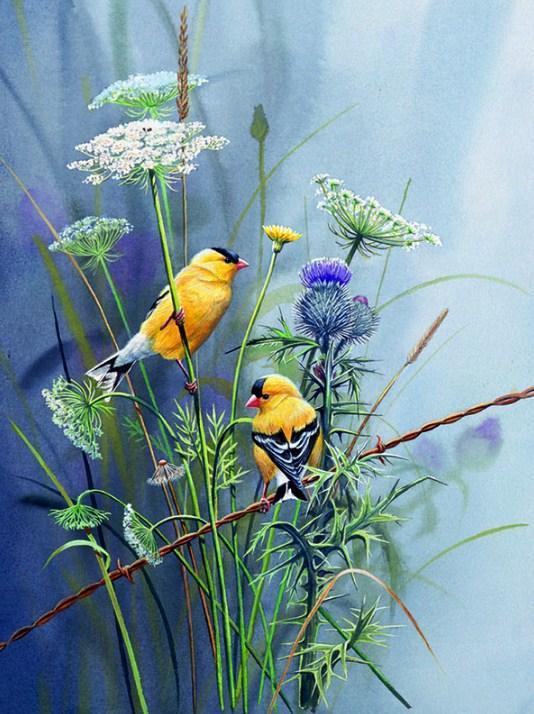 Yellow Birdies - Paint by Diamonds - diamond-painting-bliss.myshopify.com