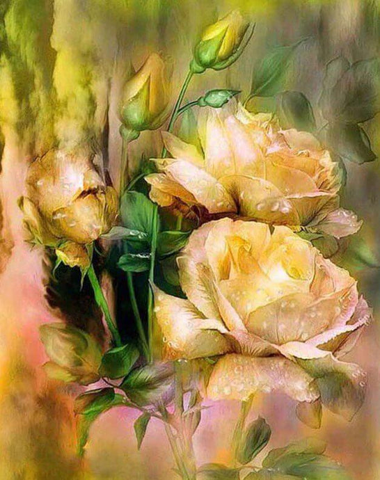 Yellow Roses Diamond Painting Kit - diamond-painting-bliss.myshopify.com