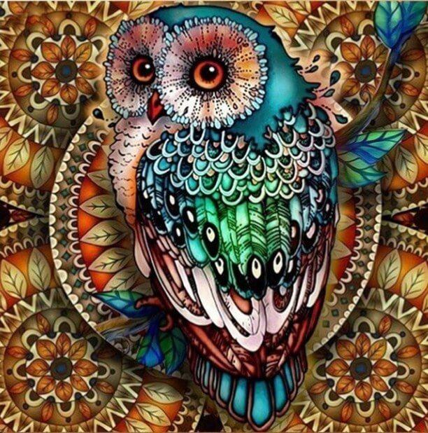 Colorful Owl - diamond-painting-bliss.myshopify.com