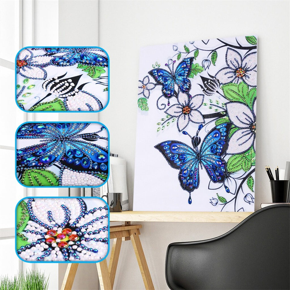 4Pcs Set Colorful Butterfly And Flower