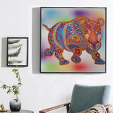 Colorful Hippo Beautiful Painting