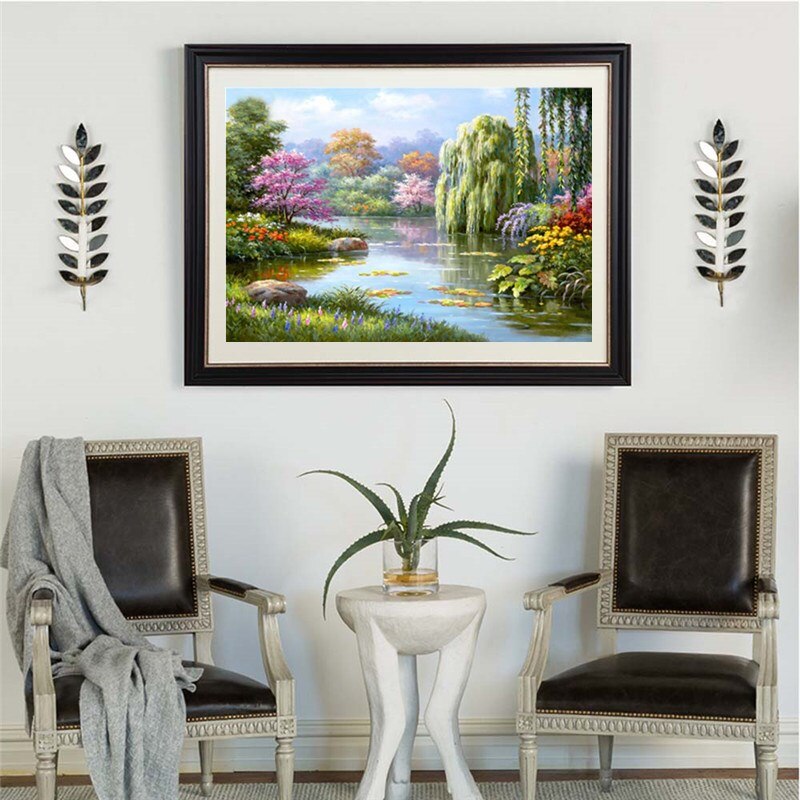 Lake In Jungle Painting