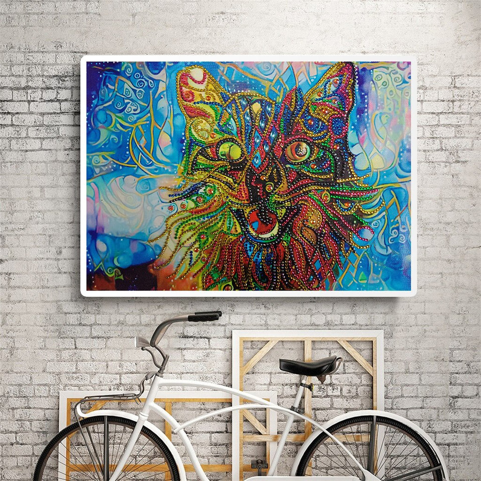 Colorful Wolf Special Diamond Painting