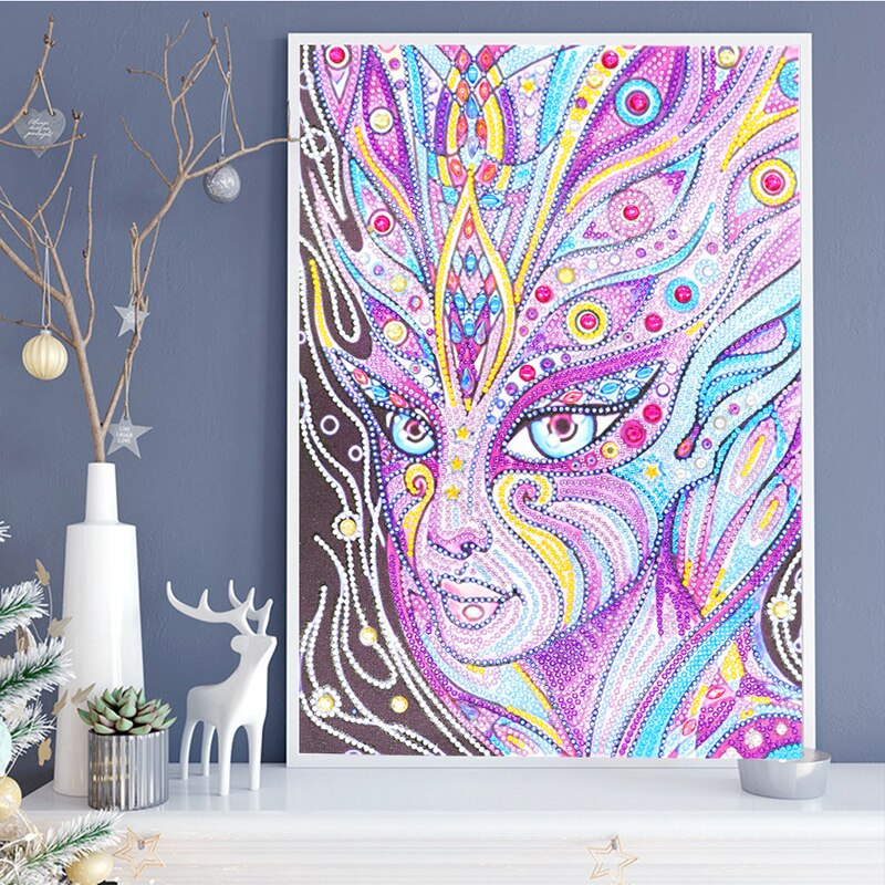 Special Colorful Girl Painting