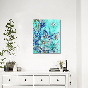 Cute Flowers And Butterfly Painting
