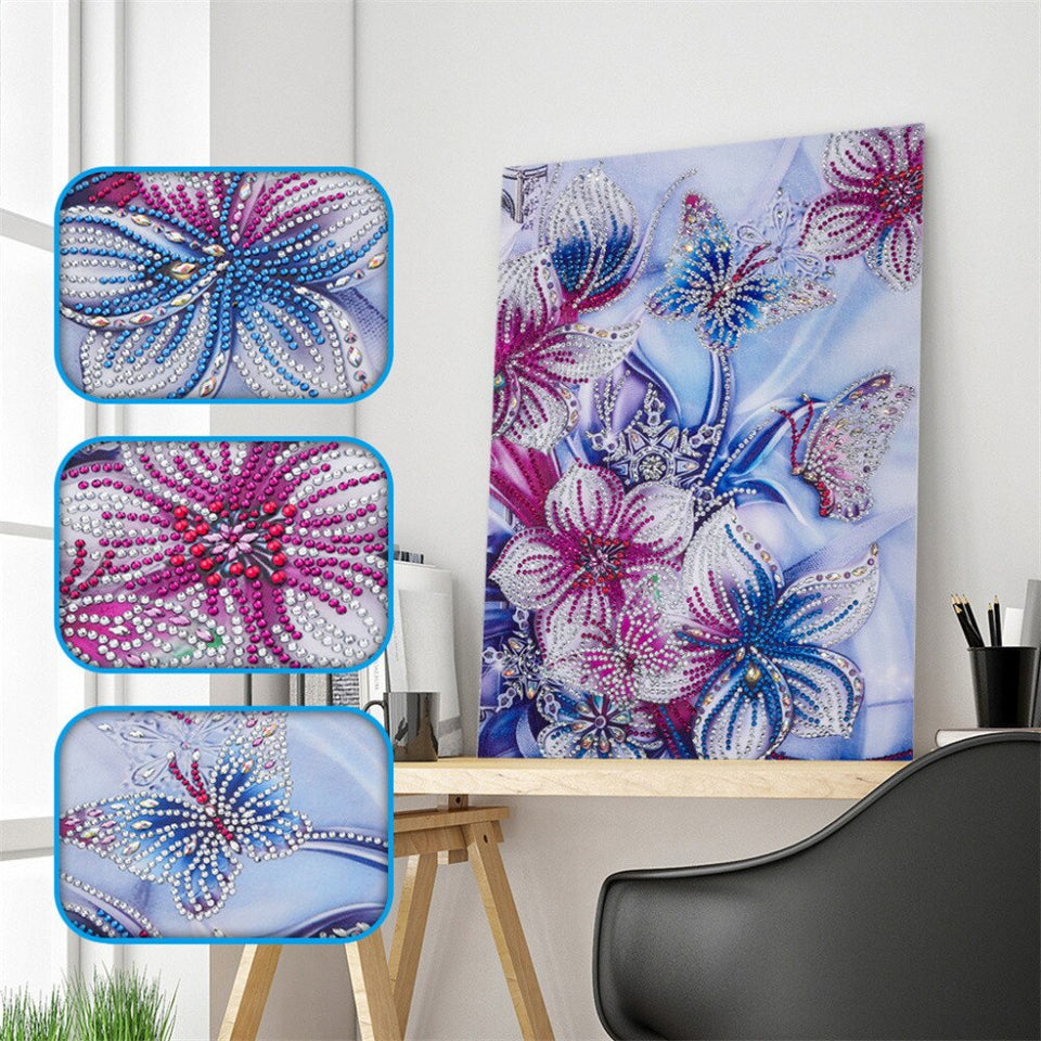 Flowers And Butterfly